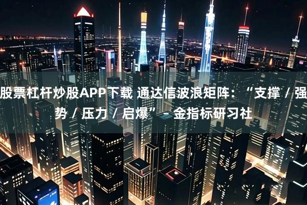股票杠杆炒股APP下载 通达信波浪矩阵：“支撑 / 强势 / 压力 / 启爆” – 金指标研习社